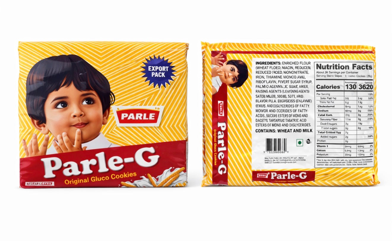 Parle-G Original Gluco Cookies – 10 Packets (28 oz / 799 g)